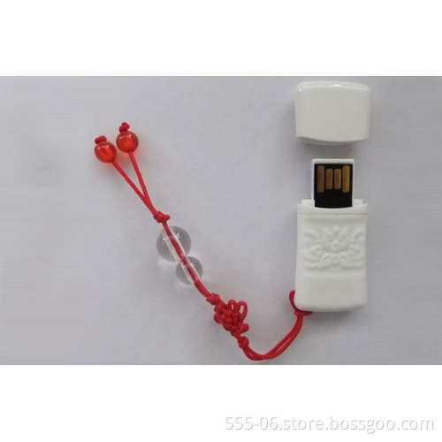 Cute Milk White PVC USB Flash Drives, USB Memory Drive 1GB 2GB 4GB 8GB 16GB